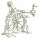 Nightingale spinning wheel tattoo design idea
