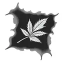 weed leaf  tattoo design idea