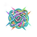 knotted and tangled geometric shape  tattoo design idea