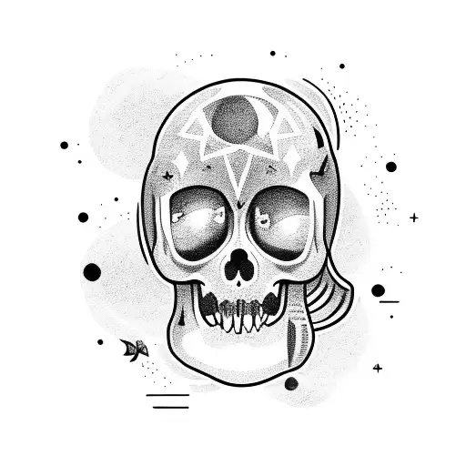 dead astronaut tattoo design idea