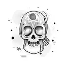 dead astronaut tattoo design idea