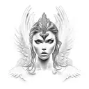 real angel tattoo design idea
