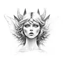 real angel tattoo design idea