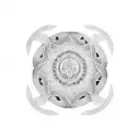 hindu pattern inside a circle tattoo design idea