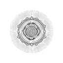 hindu pattern inside a circle tattoo design idea