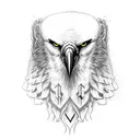  odin with a raven posing on his shoulder black angry tattoo design idea