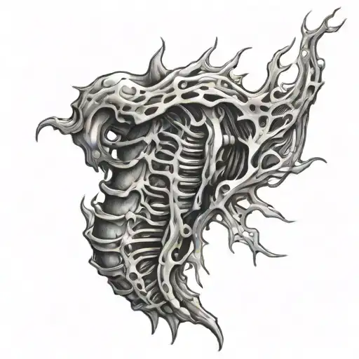 Spinal cord tattoo design idea
