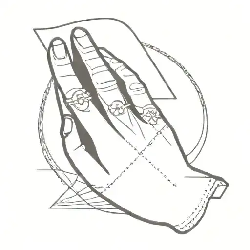 geometric, nurse insignia, hands tattoo design idea