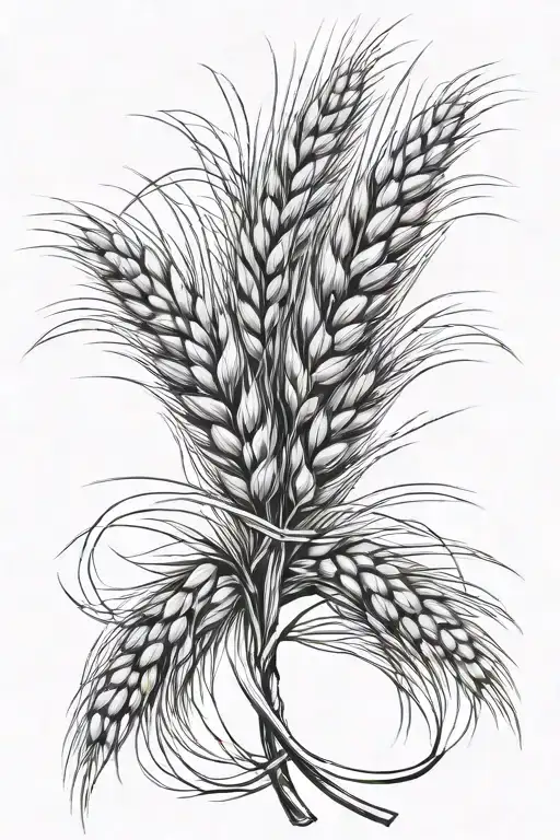 wheat bundle tattoo design idea