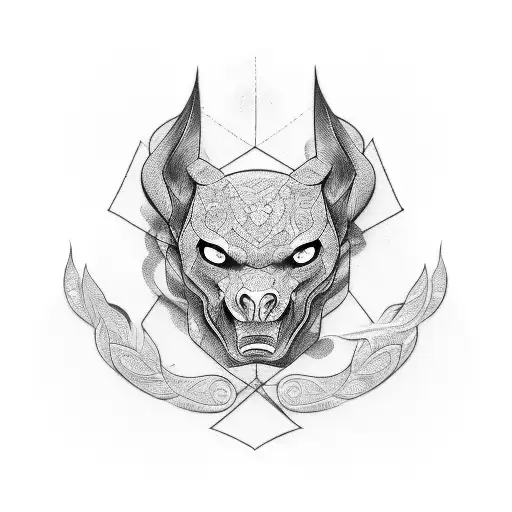 iron strip tattoo design idea