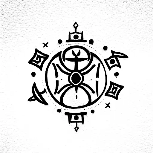 vegvisir with orca tattoo design idea