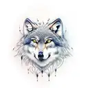 wolf and owl tattoo design idea