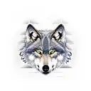 wolf and owl tattoo design idea