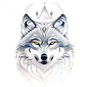 wolf and owl tattoo design idea