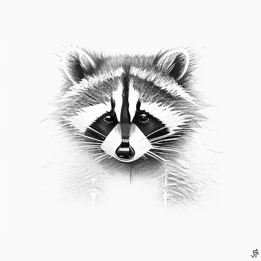 raccoon with gun tattoo design idea