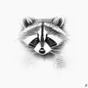 raccoon with gun tattoo design idea
