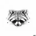 raccoon with gun tattoo design idea