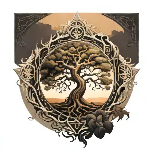 yggdrasil tattoo design idea