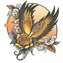 sunset tattoo design idea