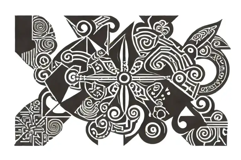 mapuche symbol tattoo design idea