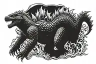 Godzilla tattoo design idea
