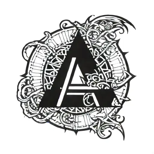 cover on anarchy symbol in a circle tattoo design idea