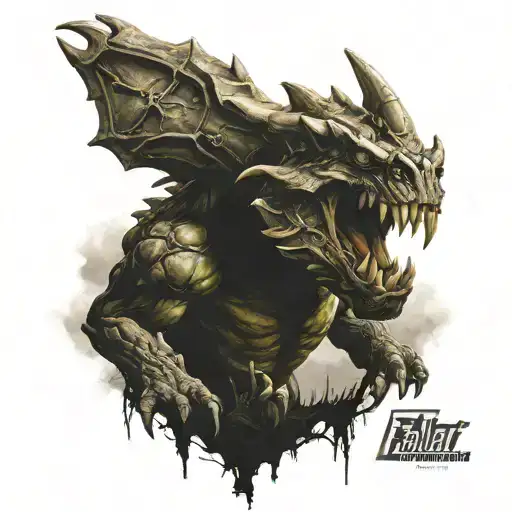 fallout deathclaw tattoo design idea