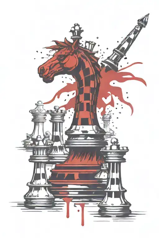 The chess rook tattoo design idea