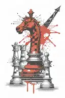 The chess rook tattoo design idea