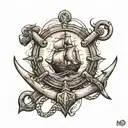 ship anchor tattoo design idea