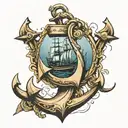 ship anchor tattoo design idea