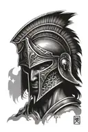 spartan warrior tattoo design idea