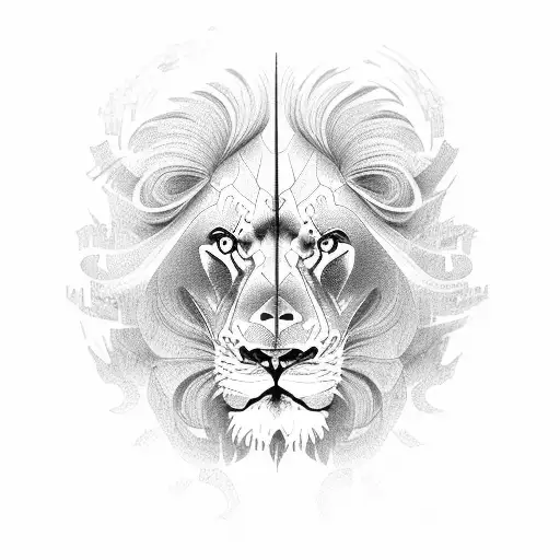 a combination  of lion ,holy cross and eagle tattoo design idea