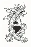 dragonball dragon wrap around arm tattoo design idea