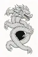 dragonball dragon wrap around arm tattoo design idea