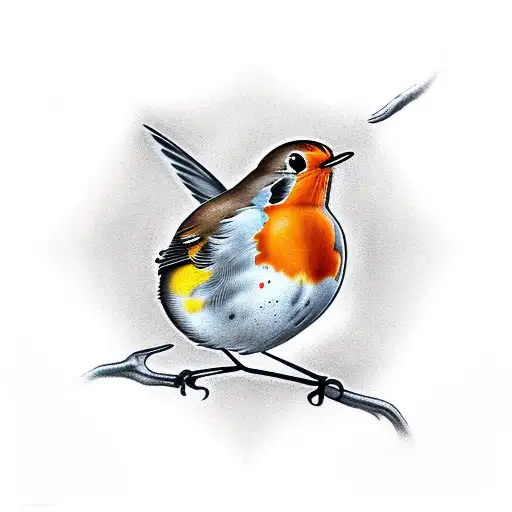 robin on a hand tattoo design idea