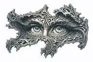 the face of the abyss looking into the soul tattoo design idea