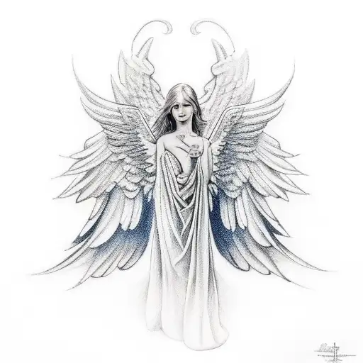 Greek mythology wings  tattoo design idea
