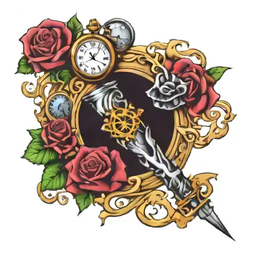  time travel and infinity and invincible   tattoo design idea