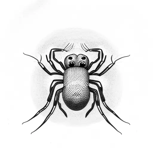 two hearted spider, symbolising two lovers entangled together tattoo design idea
