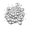 radical broccoli tattoo design idea