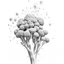 radical broccoli tattoo design idea