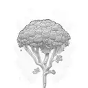 radical broccoli tattoo design idea
