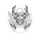 devil horns tattoo design idea