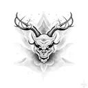 devil horns tattoo design idea