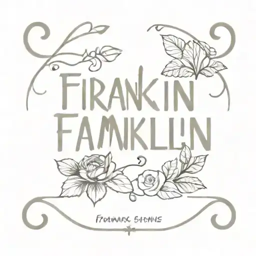 Childrens names Franklin Camille tattoo design idea