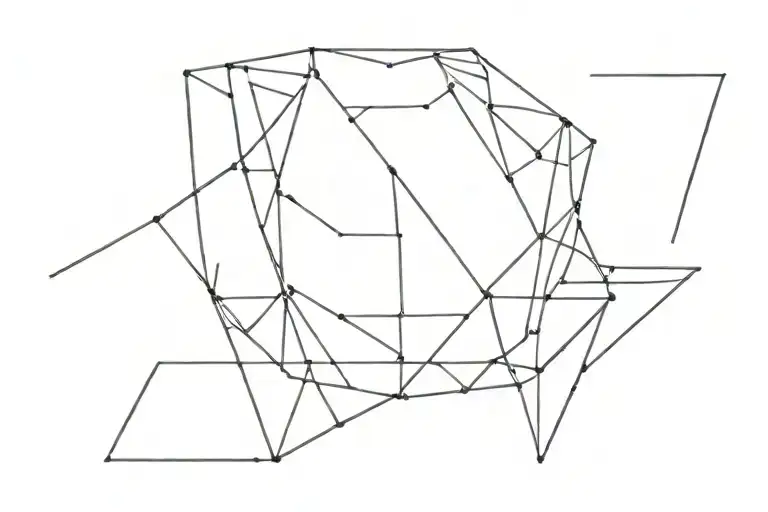 collar bone geo patern tattoo design idea