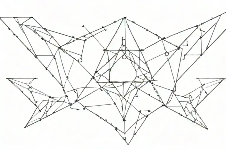 collar bone geo patern inspired tattoo incorporating elements tattoo design idea