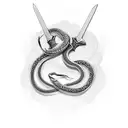 swords snake chains  tattoo design idea