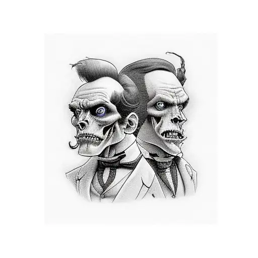 Dr Jekyll and Mr Hyde tattoo design idea
